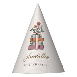 Chapter One First Birthday Book Themed Girls Boho Partyhütchen