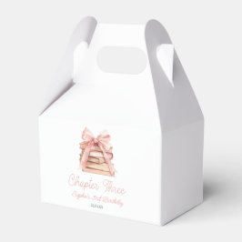 Chapter Three Pink Bow Books 3rd Birthday Party Geschenkschachtel