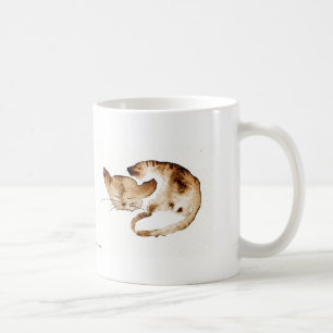 Chaquarelle schlafendes Sepia Kaffeetasse