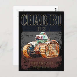 Char B1 Bis Französischer Schwertank des Zweiten W Postkarte