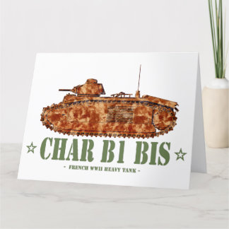 Char B1 bis Zweiter Weltkrieg französischer schwer Dankeskarte