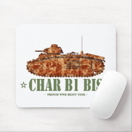 Char B1 bis Zweiter Weltkrieg französischer schwer Mousepad