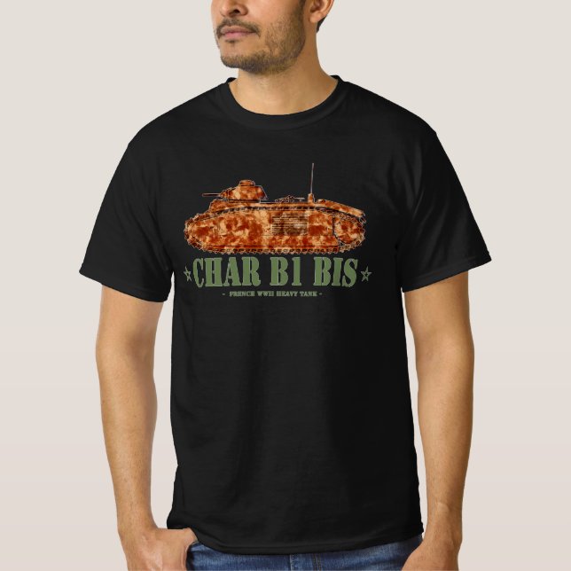 Char B1 bis Zweiter Weltkrieg französischer schwer T-Shirt (Vorderseite)