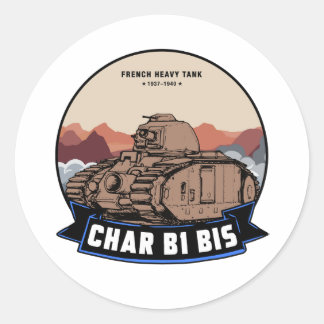 CHAR B TANK RUNDER AUFKLEBER