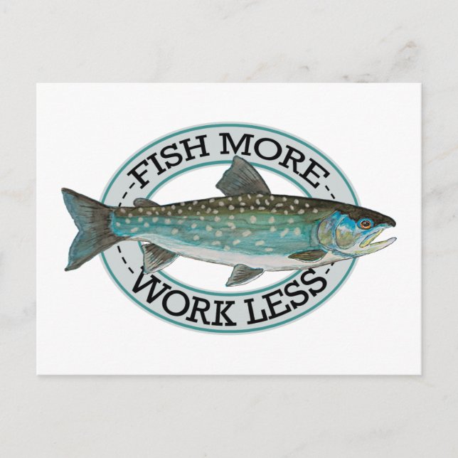 Char Fishing Postkarte (Vorderseite)