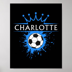 Char Lotte Fußball Fan Unterstützung Stadion Zeige Poster