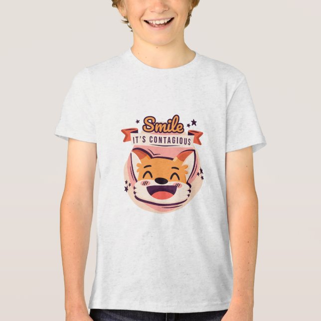 Character Fox Smile Kids Baby T - Shirt (Vorderseite)