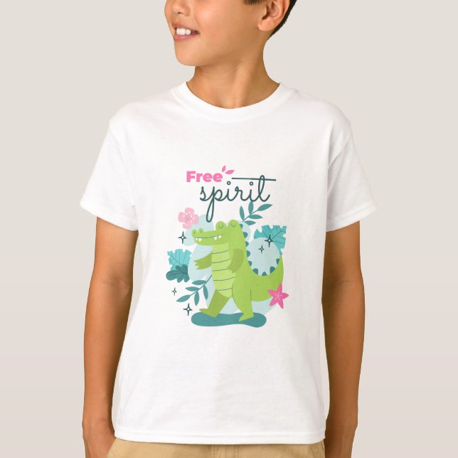 Charakter Krokodile Natur Freiheit T-Shirt (Vorderseite)