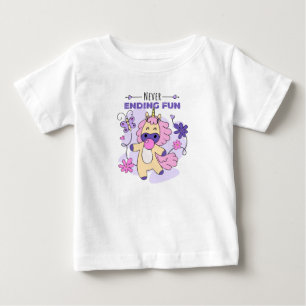 Charakter Unicorn Gumm Spaß Baby T-shirt