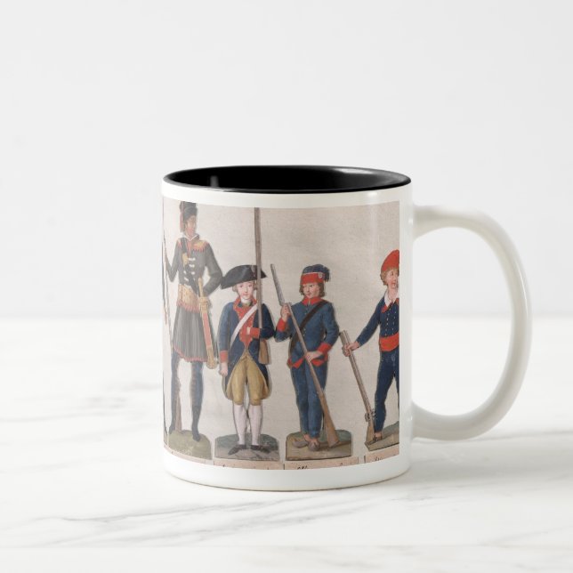 Charaktere der Französischen Revolution Zweifarbige Tasse (Rechts)
