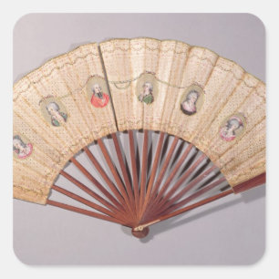 Charaktere des Affaire du Collier Quadratischer Aufkleber