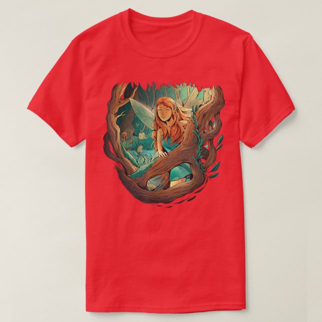 Charaktere in einem Wald, wie man sich vorstellen  T-Shirt (Design vorne)