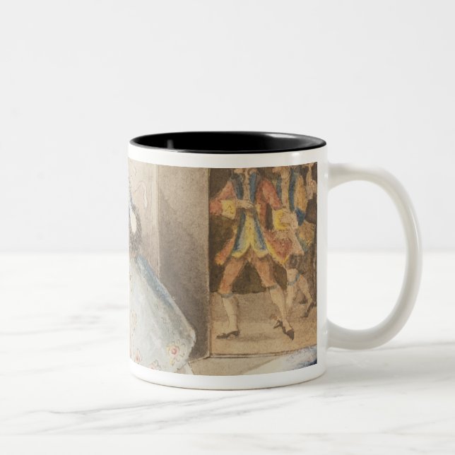 Charaktere von "Cosi Fan tutte" durch Mozart, 1840 Zweifarbige Tasse (Rechts)