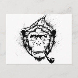 Charakteristischer Chimp Postkarte