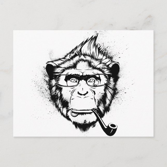 Charakteristischer Chimp Postkarte (Vorderseite)