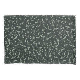Charcoal Black Modern Farmhouse Daisy Buds Pattern Kissenbezug