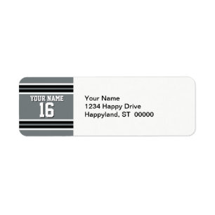 Charcoal Black Whit Team Jersey Name