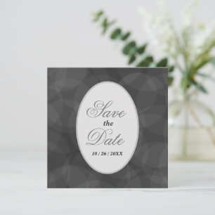 Charcoal Bokeh und Silver Wedding Save The Date