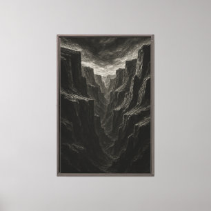 Charcoal Canyon Sketch Leinwanddruck
