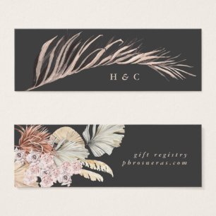 Charcoal Cream Pampas Grass Gray Gift Registry