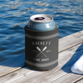 Charcoal Grau Rustic Oars Personalisiertes Lake Ho Dosenkühler