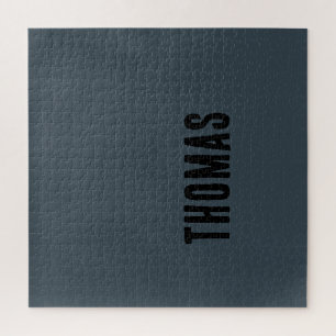 Charcoal Graue Personalisierte Minimalistische Bez Puzzle