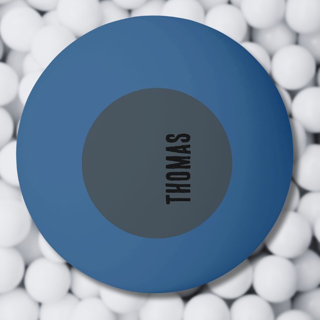 Charcoal Graue Personalisierte Minimalistische Bez Tischtennisball (Von Creator hochgeladen)