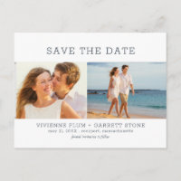 Charcoal Graue Text 2 Foto Hochzeit Speichern Sie