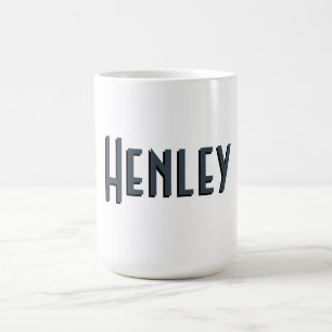 Charcoal Gray 3D Minimalistisch Modern Name Kaffeetasse