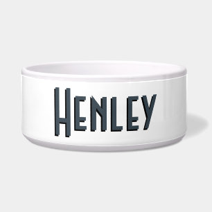 Charcoal Gray 3D Minimalistisch Modern Name Napf