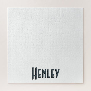 Charcoal Gray 3D Minimalistisch Modern Name Puzzle