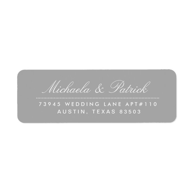 Charcoal Gray Address Labels (Vorne)
