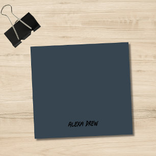 Charcoal Gray Beruflich Minimalistisch Black Scrip Post-it Klebezettel