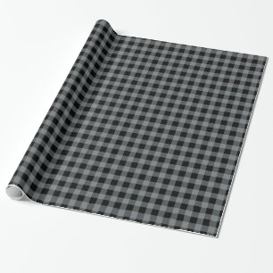 Charcoal Gray Black Buffalo Kariert Tartan Geschenkpapier
