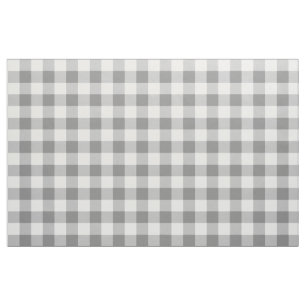 Charcoal Gray Gingham Pattern Fabric Stoff