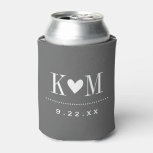 Charcoal Gray Modern Wedgram Dosenkühler
