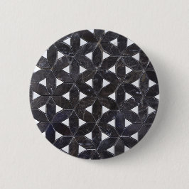 Charcoal Gray Mosaic | Blume des Lebensverlaufs Button