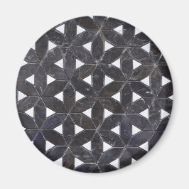 Charcoal Gray Mosaic | Blume des Lebensverlaufs Magnet