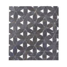 Charcoal Gray Mosaic | Blume des Lebensverlaufs Notizblock
