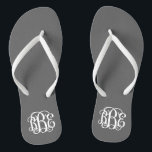 Charcoal Gray Preppy Script Monogram Flip Flops<br><div class="desc">BITTE KONTAKTIEREN SIE MICH VOR DER BESTELLUNG MIT IHREN MONOGRAMM-INITIALEN IN DIESER BESTELLUNG: ERSTE, LETZTE, MITTLERE. Ich werde Ihre Monografie anpassen und Ihnen den Link zu bestellen. Bitte warten Sie bis ich Ihnen den Link mit Ihrem individuellen Design geschickt habe. Niedliche Preppy drehe Sandalen personalisiert mit einem benutzerdefinierten Skript-Monogramm drehen....</div>