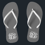 Charcoal Gray Preppy Script Monogram Flip Flops<br><div class="desc">BITTE KONTAKTIEREN SIE MICH VOR DER BESTELLUNG MIT IHREN MONOGRAMM-INITIALEN IN DIESER BESTELLUNG: ERSTE, LETZTE, MITTLERE. Ich werde Ihre Monografie anpassen und Ihnen den Link zu bestellen. Bitte warten Sie bis ich Ihnen den Link mit Ihrem individuellen Design geschickt habe. Niedliche Preppy drehe Sandalen personalisiert mit einem benutzerdefinierten Skript-Monogramm drehen....</div>