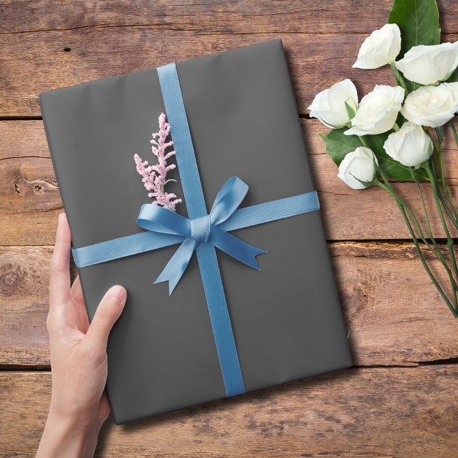 Charcoal Gray Solid Color | Classic | elegant Geschenkpapier (Von Creator hochgeladen)