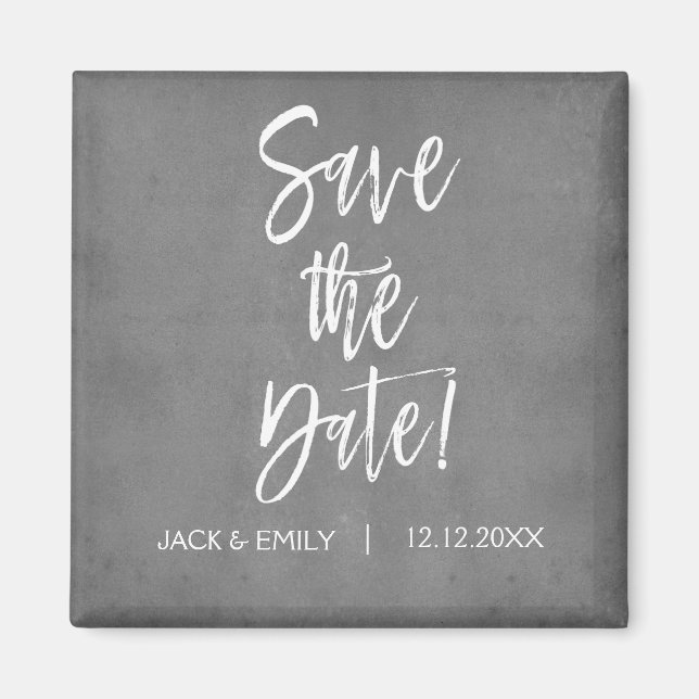 Charcoal Gray Speichern Sie das Date Magnet (Vorne)