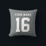 Charcoal Gray Sports Jersey Team Jersey Kissen<br><div class="desc">Charcoal Grey Team Jersey / Sports Jersey / Football Jersey Pendeln Sie dies mit Ihrem eigenen Namen oder Teamname und einer Nummer. Sie können Größe, Farbe und Platzierung des Textes ändern, wenn Sie Änderungen vornehmen, den Text-Schatten entfernen, Text und / oder Bilder Ihrer eigenen, um Ihr eigenes einzigartiges Design und...</div>