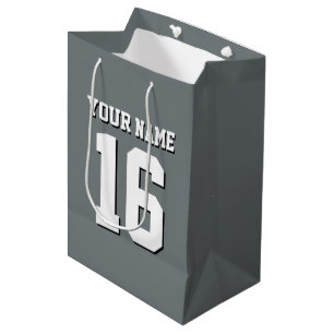 Charcoal Gray Sports Jersey Team Jersey Mittlere Geschenktüte