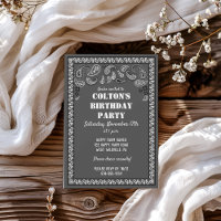 Charcoal Gray Western Bandana Print Geburtstagspar