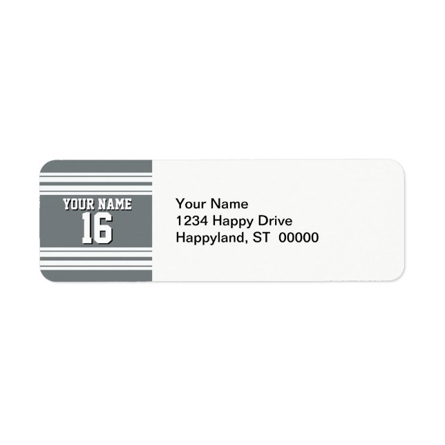 Charcoal Gray White Team Jersey Benutzername (Vorne)