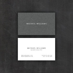 Charcoal Gray Wool Masculine Business Cards Visitenkarte