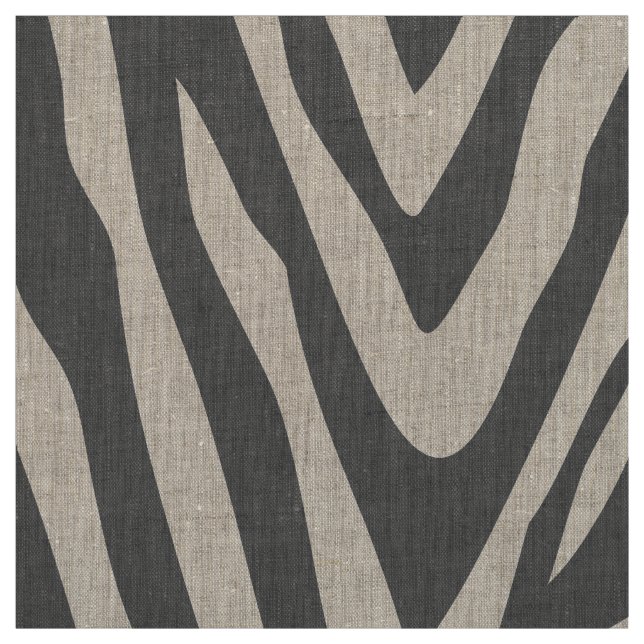 Charcoal Gray Zebra Print Large Scale Stoff (Muster)