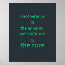Charcoal Green Cabin Quantum Engineer Thema Poster
